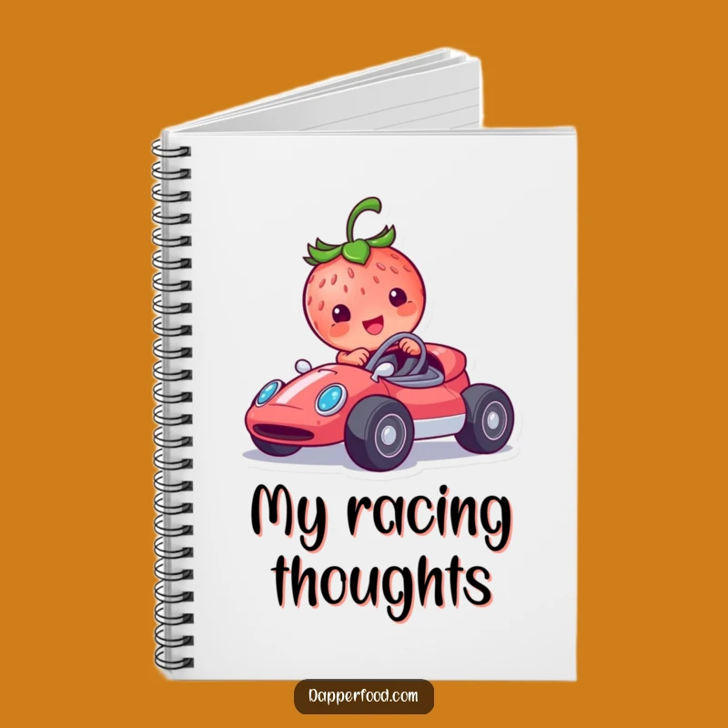 Funny Strawberry Racer Notebook: Jot Down Ideas at Full Speed