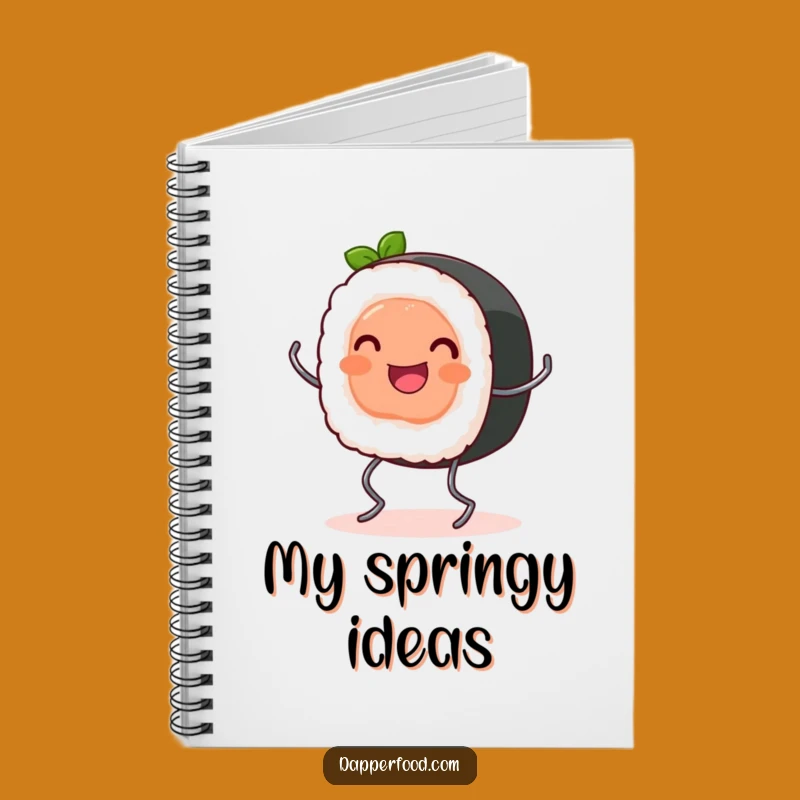 Funny Sushi Roll Bouncing Notebook - Jot Down Cute Ideas Funny Gift