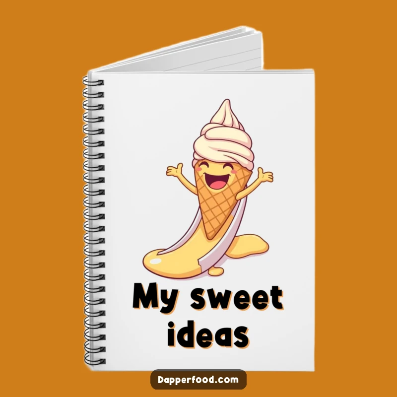 Funny Ice Cream Slide Notebook - Dessert Journal, Ideal Funny Gift