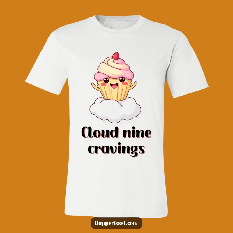 Funny Cupcake Cloud Bounce T-Shirt: Wearable Joyful Kawaii Sweetness
