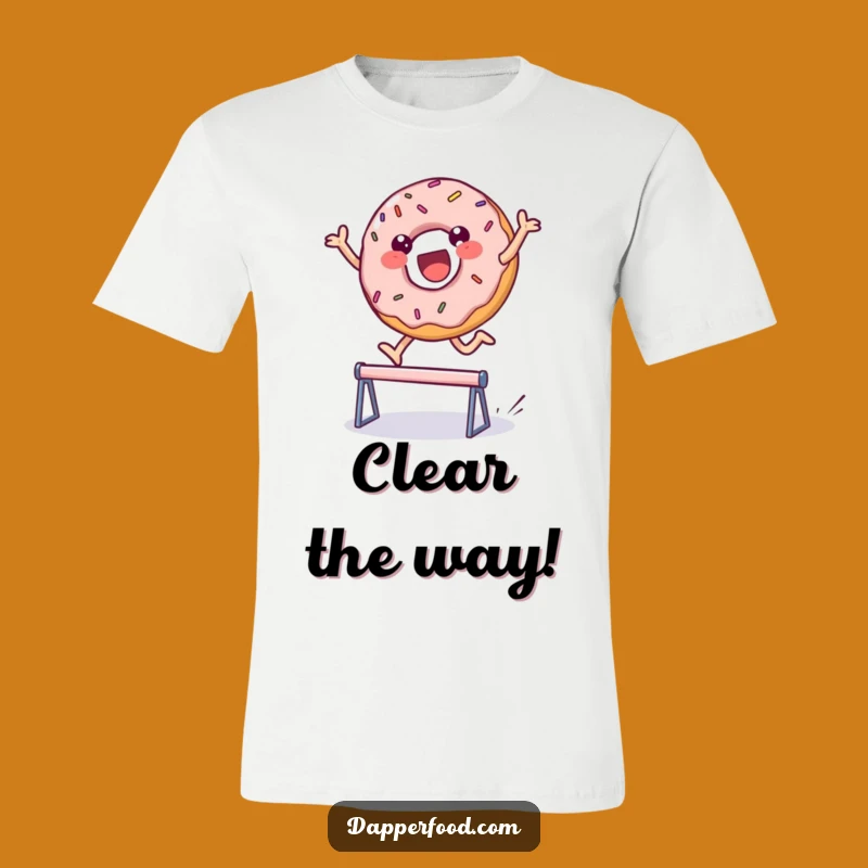 Funny Donut Leap T-Shirt - Sprinkled Delight & Hilarious Apparel Gift