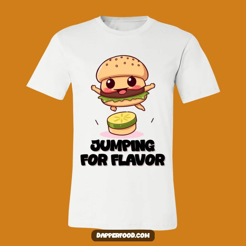 Funny Burger Leap T-Shirt - Unleash Your Inner Food Warrior
