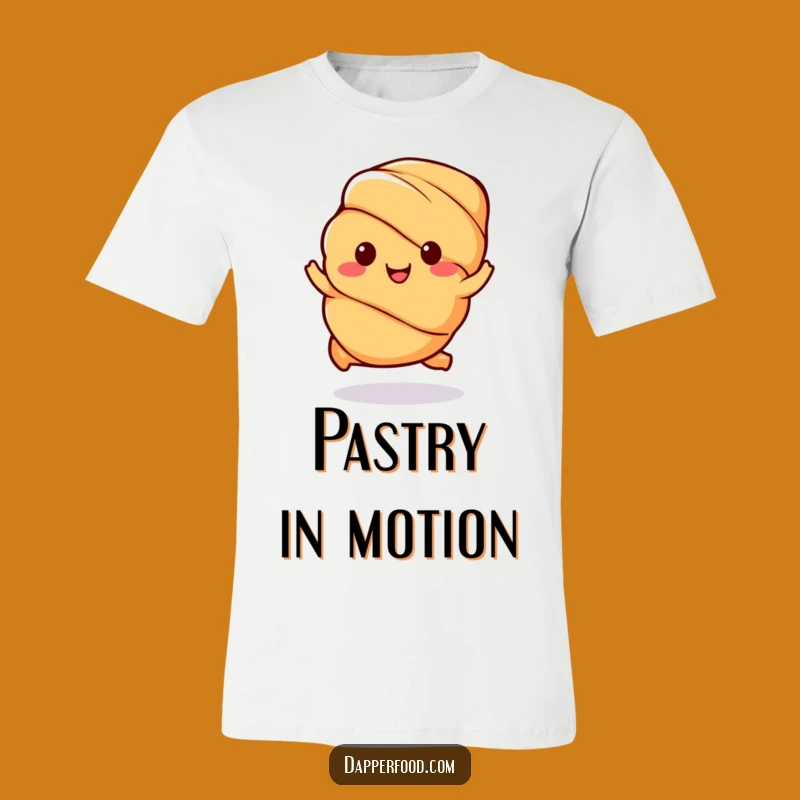 Funny Kawaii Croissant T-Shirt: Wear Your Happiness with This Hopping Pastry Tee Gift