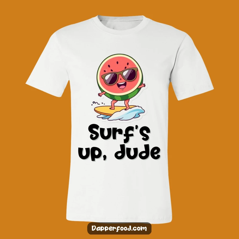 Funny Watermelon Surfer T-Shirt - Chill Vibes Summer Apparel Gift