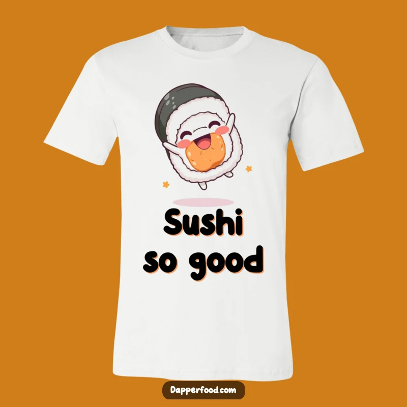 Funny Sushi Roll Somesault T-Shirt: Joyful Kawaii Apparel for Humorous Souls
