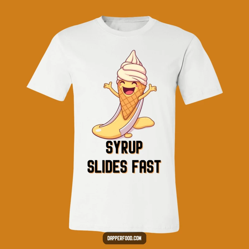 Funny Ice Cream Cone T-Shirt - Dessert Sliding Apparel, Perfect Gift