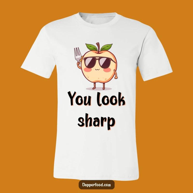 Funny Apple Sunglasses Salute T-Shirt - The Coolest Cartoon Fruit Tee!