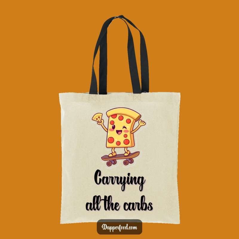 Funny Pizza Skateboarder Tote Bag: Carry Your Laughs and Essentials with Style