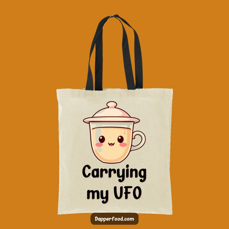 Funny UFO Coffee Tote Bag: Carry Your Essentials Across the Galaxy