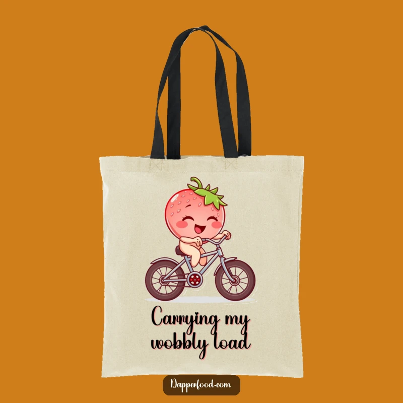 Funny Strawberry Bicycle Tote Bag: Carry Your Laughs and Essentials in Style