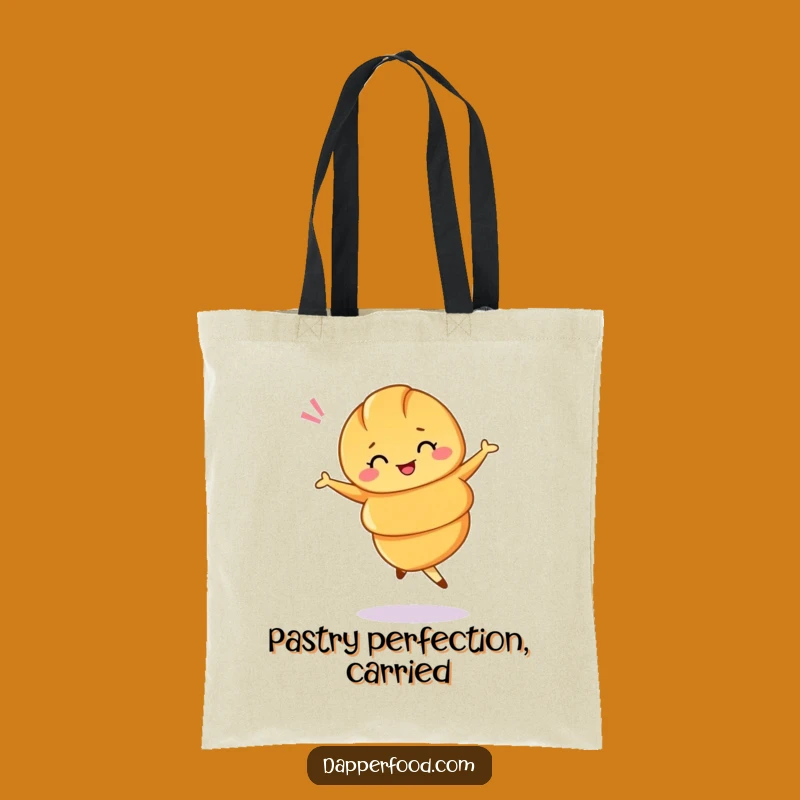Funny Croissant Ballet Twirl Tote Bag - Carry Your Essentials with Style