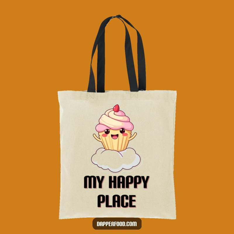 Funny Cupcake Cloud Bounce Tote Bag: Carry Your Joyful Kawaii Style