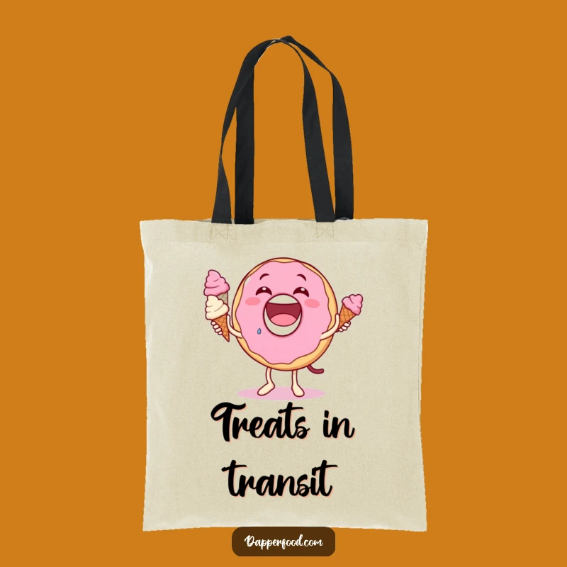 Funny Donut Juggling Tote Bag - Carry Your Day with Sweet, Comedic Style