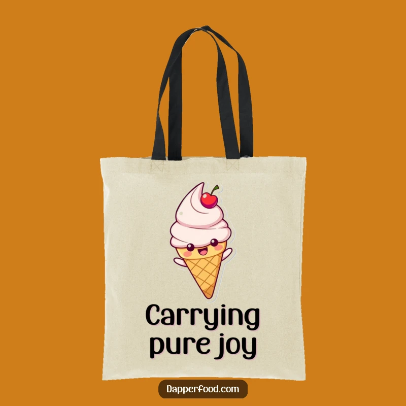 Funny Ice Cream Rainbow Tote Bag - Chic Cone Slide Carryall for Sweet Errands