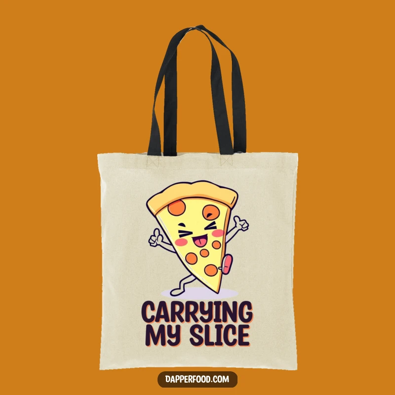 Funny Kawaii Pizza Kick Tote Bag: Carry Your Power with This Slice Tote Gift
