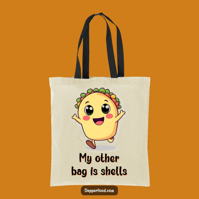 Funny Spacious Taco Cartwheeling Tote Bag - Carry Joyful Fun Everyday Gift