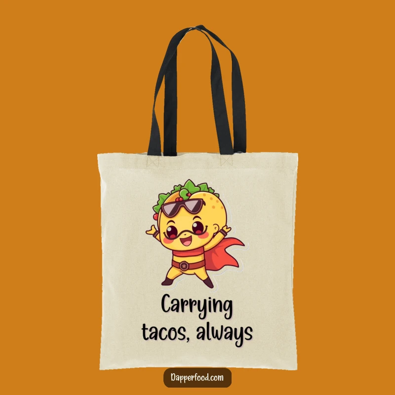 Funny Taco Superhero Tote Bag: Spacious & Heroic Carry-All