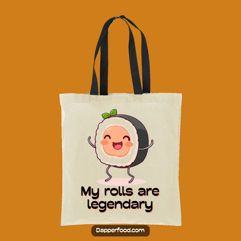 Funny Sushi Roll Bouncing Tote Bag - Carry Cute Foodie Fun Funny Gift